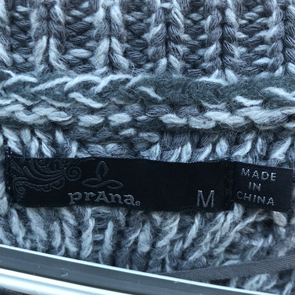 Prana | Gray Patchwork Athletic Sweater Medium - image 3